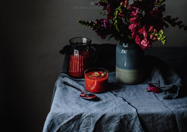Strawberry gazpacho